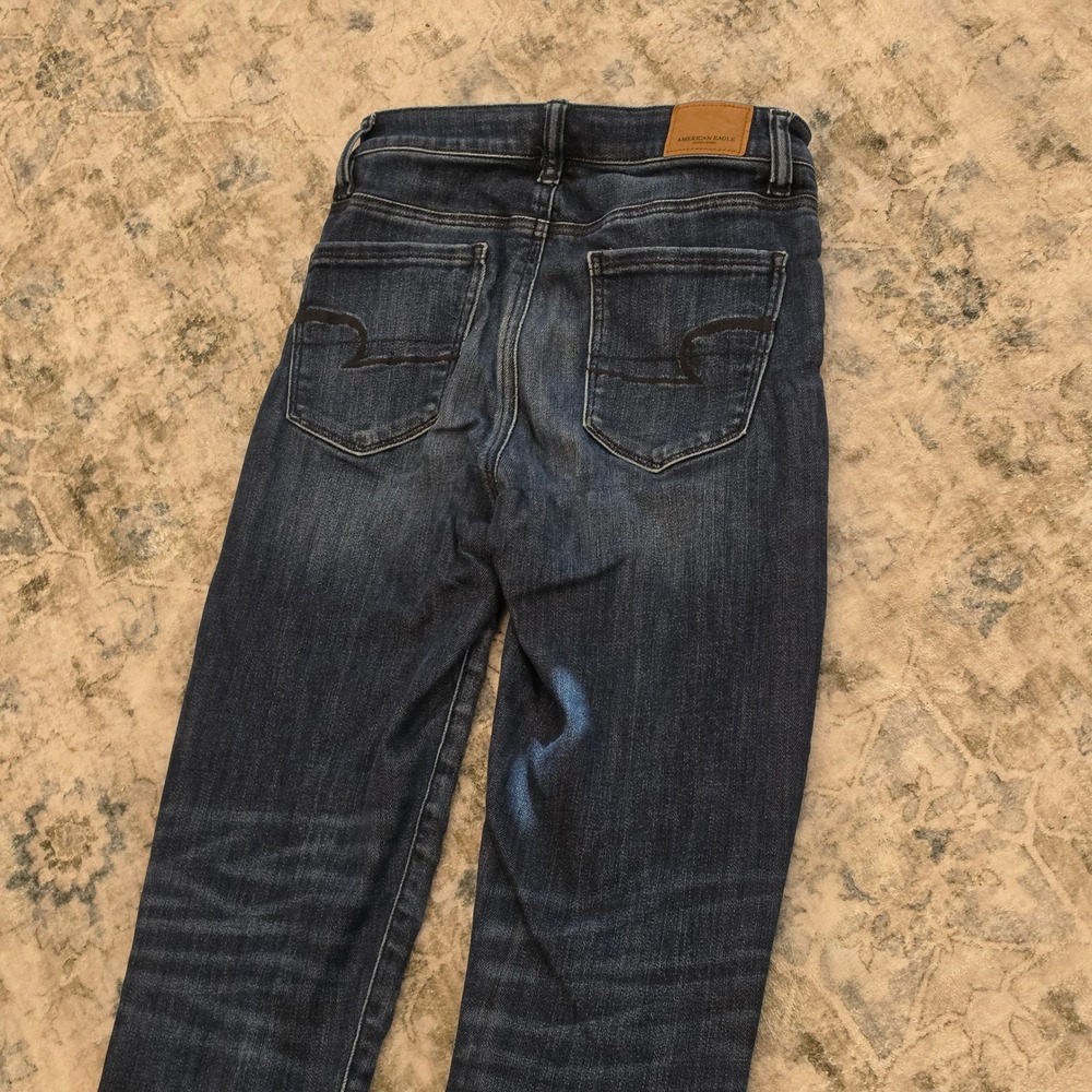 American Eagle Ne(x)t Level Stretch Skinny Jeans Dark Indigo Wash Women Size 0